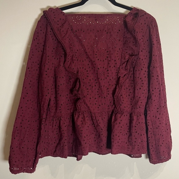 Madewell Eyelet Pom-Pom Top Large - Picture 8 of 10